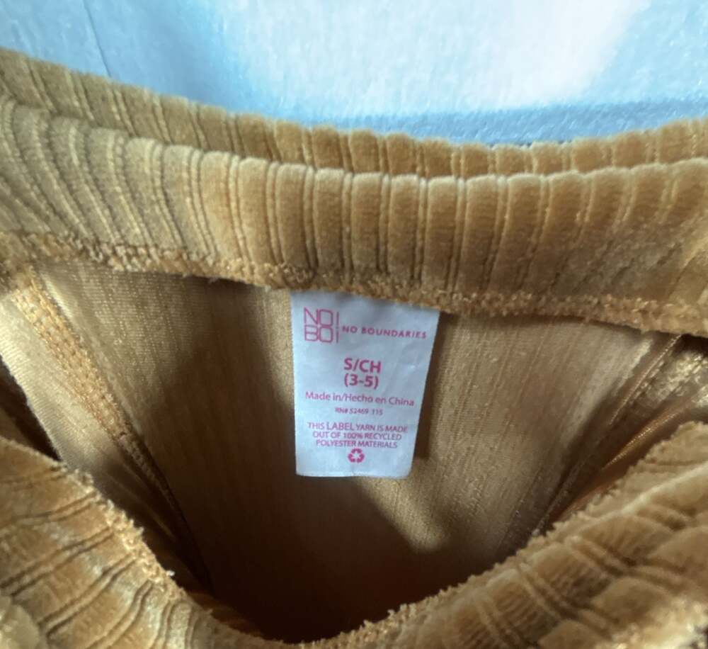 No Boundaries Brown Corduroy Buckle Strap Mini Overall Dress Size S 3-5 - Picture 2 of 5